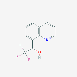 molecular formula C11H8F3NO B13712334 alpha-(Trifluoromethyl)quinoline-8-methanol 