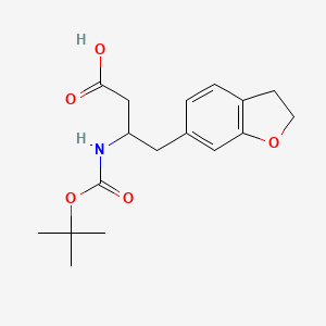 molecular formula C17H23NO5 B13712537 3-(Boc-amino)-4-(2,3-dihydro-6-benzofuranyl)butyric Acid 