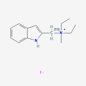 molecular formula C14H21IN2 B13712564 2-[(Diethylamino)methyl-13C]indole Methiodide 