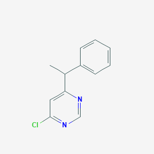 molecular formula C12H11ClN2 B1371283 4-Chloro-6-(1-phenylethyl)pyrimidine 