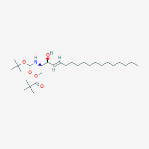 molecular formula C28H53NO5 B13712865 N-Boc-1-pivaloyl D-erythro-Sphingosine 