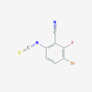 molecular formula C8H2BrFN2S B13712898 4-Bromo-2-cyano-3-fluorophenylisothiocyanate 