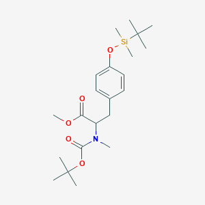 molecular formula C22H37NO5Si B13713163 O-tert-Butyldimethylsilyl-N-methyl-N-t-butoxycarbonyl-L-tyrosine, Me Ester 