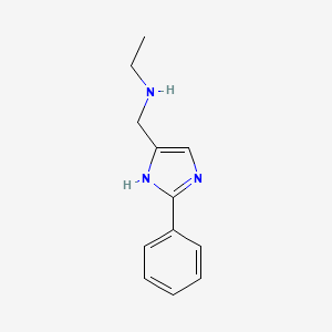molecular formula C12H15N3 B13713195 Ethyl[(2-phenyl-1H-imidazol-4-yl)methyl]amine 