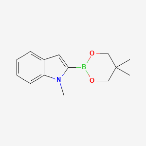 molecular formula C14H18BNO2 B1371324 2-(5,5-Dimethyl-1,3,2-dioxaborinan-2-yl)-1-methyl-1H-indole CAS No. 905966-48-5