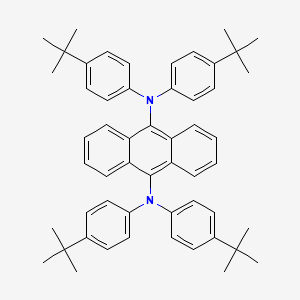 molecular formula C54H60N2 B13713314 N9,N9,N10,N10-Tetrakis(4-(tert-butyl)phenyl)anthracene-9,10-diamine 