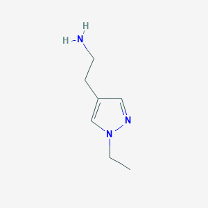 molecular formula C7H13N3 B1371332 2-(1-ethyl-1H-pyrazol-4-yl)ethan-1-amine 