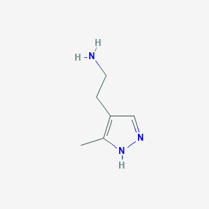 molecular formula C6H11N3 B1371334 2-(3-methyl-1H-pyrazol-4-yl)ethan-1-amine 