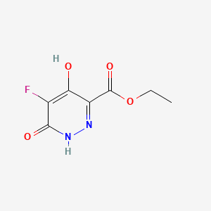 molecular formula C7H7FN2O4 B13713368 Ethyl 5-Fluoro-4,6-dihydroxypyridazine-3-carboxylate 