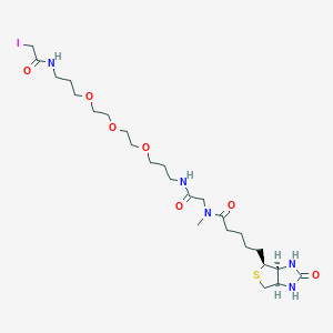 molecular formula C25H44IN5O7S B13713430 N'-(13-Iodoacetamido-4,7,10-trioxatridecanyl)-N-methyl-N-biotinylglycinamide 