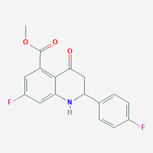 molecular formula C17H13F2NO3 B13713458 Methyl 7-Fluoro-2-(4-fluorophenyl)-4-oxo-1,2,3,4-tetrahydroquinoline-5-carboxylate 