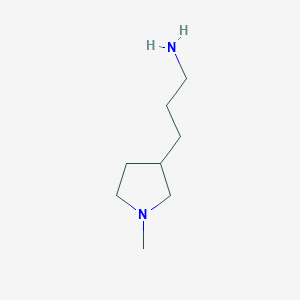 molecular formula C8H18N2 B1371349 3-(1-Methylpyrrolidin-3-yl)propan-1-amine 