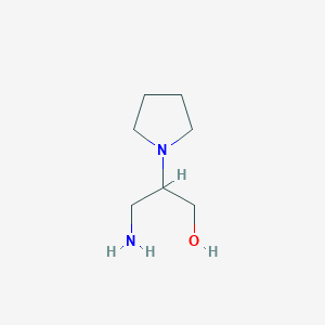 molecular formula C7H16N2O B1371350 3-Amino-2-(1-pyrrolidinyl)-1-propanol 