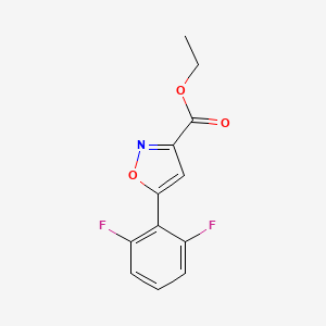 molecular formula C12H9F2NO3 B13713605 Ethyl 5-(2,6-Difluorophenyl)isoxazole-3-carboxylate 