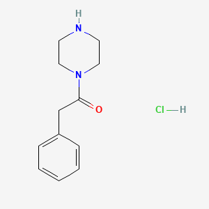 molecular formula C12H17ClN2O B1371371 2-Phenyl-1-(piperazin-1-yl)ethanone hydrochloride CAS No. 502653-18-1