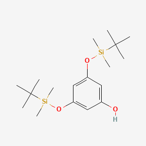 molecular formula C18H34O3Si2 B1371372 3,5-Bis-(tert-butyl-dimethyl-silanyloxy)-phenol 