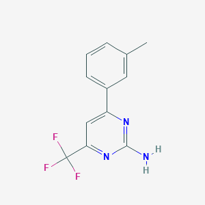 molecular formula C12H10F3N3 B13713784 2-Amino-6-(m-tolyl)-4-(trifluoromethyl)pyrimidine 