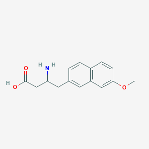 molecular formula C15H17NO3 B13713844 3-Amino-4-(7-methoxy-2-naphthyl)butyric Acid 