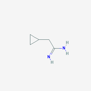 molecular formula C5H10N2 B1371385 2-Cyclopropyl-acetamidine CAS No. 779261-94-8