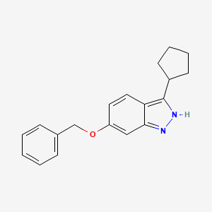 molecular formula C19H20N2O B1371388 6-benzyloxy-3-cyclopentyl-1H-indazole 