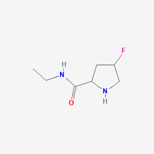 molecular formula C7H13FN2O B1371391 N-ethyl-4-fluoropyrrolidine-2-carboxamide 