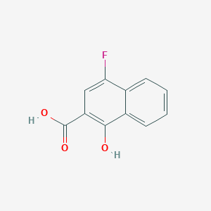 molecular formula C11H7FO3 B1371396 4-Fluoro-1-hydroxy-2-naphthoic acid 