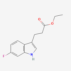 molecular formula C13H14FNO2 B13713969 Ethyl 3-(6-Fluoro-3-indolyl)propanoate 