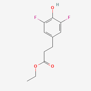 molecular formula C11H12F2O3 B1371400 Ethyl 3-(3,5-difluoro-4-hydroxyphenyl)propanoate 