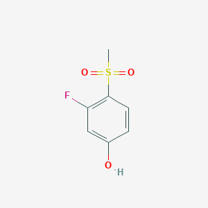 molecular formula C7H7FO3S B1371403 3-Fluoro-4-(methylsulfonyl)phenol 
