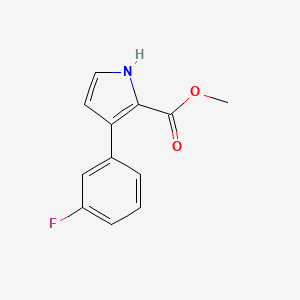 molecular formula C12H10FNO2 B13714074 Methyl 3-(3-Fluorophenyl)-1H-pyrrole-2-carboxylate 