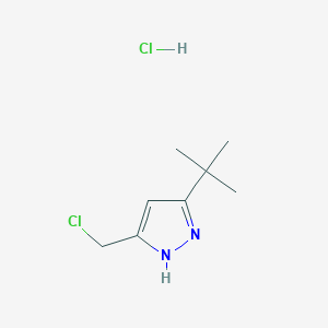 molecular formula C8H14Cl2N2 B1371408 5-tert-Butyl-3-chloromethyl-1H-pyrazole monohydrochloride 