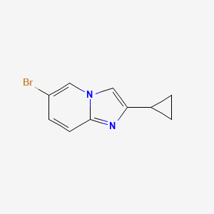 molecular formula C10H9BrN2 B1371410 6-Bromo-2-cyclopropylimidazo[1,2-a]pyridine 