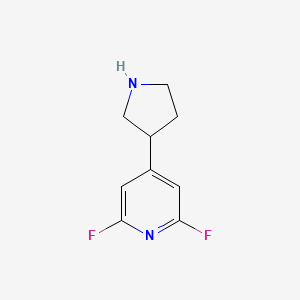 molecular formula C9H10F2N2 B13714174 2,6-Difluoro-4-(3-pyrrolidinyl)pyridine 