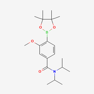 molecular formula C20H32BNO4 B13714176 N,N-Diisopropyl-3-methoxy-4-(4,4,5,5-tetramethyl-1,3,2-dioxaborolan-2-YL)benzamide 