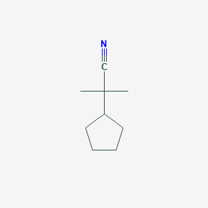 molecular formula C9H15N B1371423 2-Cyclopentyl-2-methylpropanenitrile 