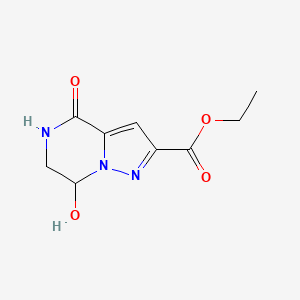 molecular formula C9H11N3O4 B13714243 Ethyl 7-Hydroxy-4-oxo-4,5,6,7-tetrahydropyrazolo[1,5-a]pyrazine-2-carboxylate 