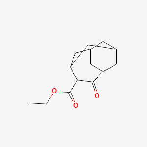 molecular formula C14H20O3 B1371429 Ethyl 5-oxotricyclo[4.3.1.1~3,8~]undecane-4-carboxylate 