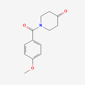 molecular formula C13H15NO3 B1371430 1-(4-Methoxybenzoyl)piperidin-4-one CAS No. 91586-26-4