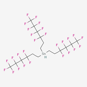 molecular formula C18H13F27Sn B13714304 Tris(3,3,4,4,5,5,6,6,6-nonafluorohexyl)stannane CAS No. 240497-26-1