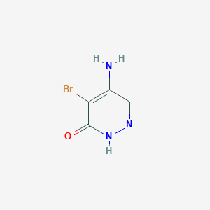 molecular formula C4H4BrN3O B1371432 5-Amino-4-bromo-2,3-dihydropyridazin-3-one 