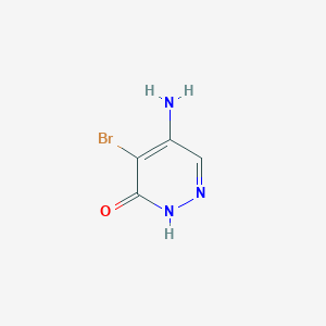 molecular formula C4H4BrN3O B1371432 5-Amino-4-bromopyridazin-3(2H)-one 