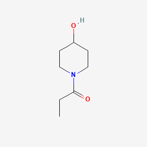 molecular formula C8H15NO2 B1371445 1-(4-Hydroxypiperidin-1-yl)propan-1-one 