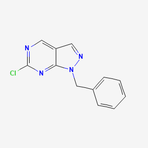 molecular formula C12H9ClN4 B13714499 1-Benzyl-6-chloro-1H-pyrazolo[3,4-d]pyrimidine 