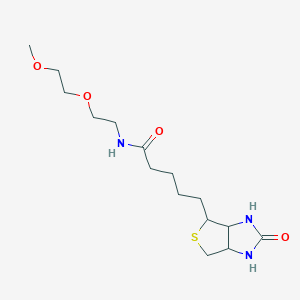 molecular formula C15H27N3O4S B13714552 N-[2-(2-methoxyethoxy)ethyl]-5-(2-oxo-1,3,3a,4,6,6a-hexahydrothieno[3,4-d]imidazol-4-yl)pentanamide 