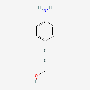 molecular formula C9H9NO B1371457 3-(4-Aminophenyl)prop-2-yn-1-ol 