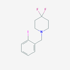 molecular formula C12H14F2IN B13714622 4,4-Difluoro-1-(2-iodobenzyl)piperidine 