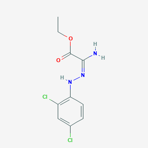 molecular formula C10H11Cl2N3O2 B13714663 Ethyl 2-amino-2-[2-(2,4-dichlorophenyl)hydrazono]acetate 