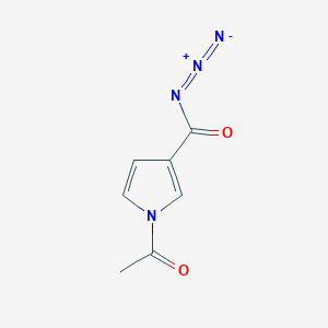 molecular formula C7H6N4O2 B13714703 1-Acetylpyrrole-3-carbonyl Azide 