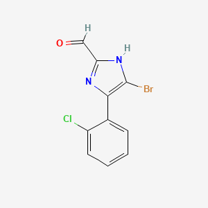 molecular formula C10H6BrClN2O B13714770 5-Bromo-4-(2-chlorophenyl)imidazole-2-carbaldehyde 