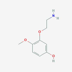 molecular formula C9H13NO3 B13714884 3-(2-Aminoethoxy)-4-methoxyphenol 